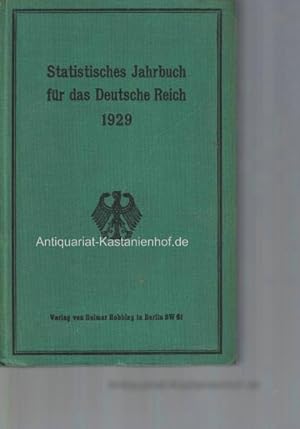 Statistisches Jahrbuch für das Deutsche Reich,1929,