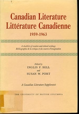 Bild des Verkufers fr Canadian Literature Littrature Canadienne 1959-1963 zum Verkauf von Librairie Le Nord