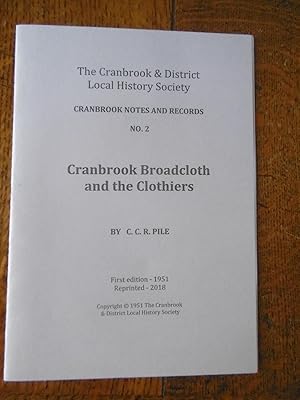 Imagen del vendedor de Cranbrook Broadcloth and the Clothiers a la venta por Carvid Books