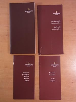 Patek Philippe Genf. Set von 4 Katalog-Broschüren im Schuber: 1. Die Kollektionen für Damen und H...