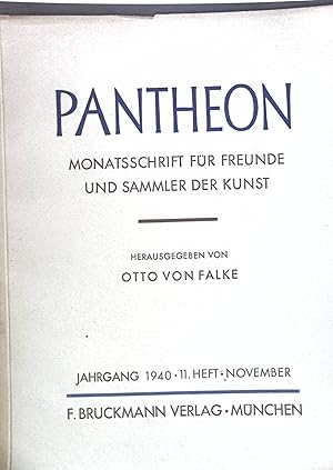 Imagen del vendedor de Zur Bildniskunst der Drerschule; in: Jg. 1940 Heft 11 Pantheon, Monatsschrift fr Freunde und Sammler der Kunst; a la venta por books4less (Versandantiquariat Petra Gros GmbH & Co. KG)