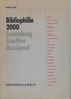 Bibliophilie 2000.