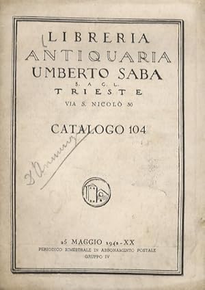 Catalogo 104. 25 maggio 1942.