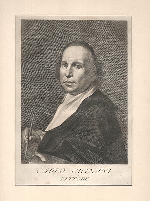 Carlo Cignani, pittore. Gio. Dom. Campiglia del., Carlo Gregori sc. (Ritratto a mezzo busto, di 3...