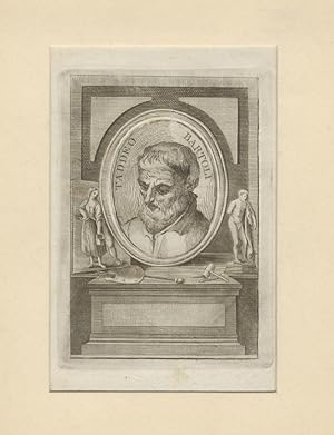 Taddeo Bartoli. (Ritratto a mezzo busto, di 3/4 verso sinistra, col mento vòlto verso il basso; e...