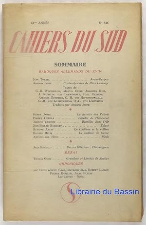 Cahiers du Sud n°346 Baroques allemands du XVIIe