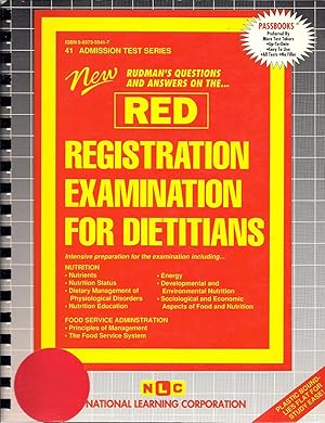 Seller image for Registration Examination for Dieticians (RED) (Admission Test Series) for sale by Alplaus Books