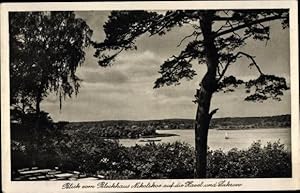 Bild des Verkufers fr Ansichtskarte / Postkarte Berlin Zehlendorf Wannsee, Blockhaus Nikolskoe, Havel, Sakrow - Inh.: Rich. Schulte zum Verkauf von akpool GmbH