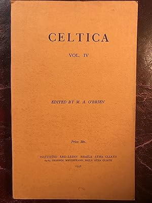 Seller image for Celtica IV Edited By M. A. O' Brien for sale by Three Geese in Flight Celtic Books