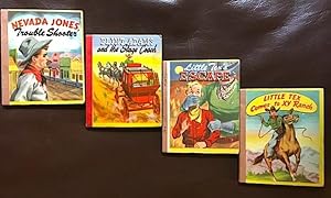 Four Miniature "Swap It" Cowboy Books: Little Tex's Escape; Little Tex Comes to XY Ranch; Flint A...