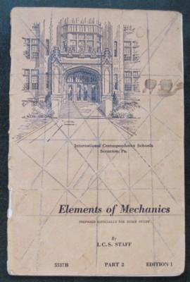 Seller image for Elements of Mechanics, 5537B, Part 2, Edition 1 for sale by Reflection Publications