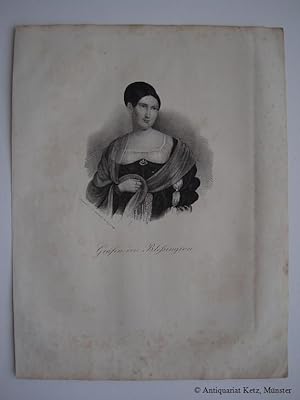 "Gräfin von Blessington". Porträt. Halbfigur. Lithographie von A. Kneisel in Leipzig. Blattgröße:...