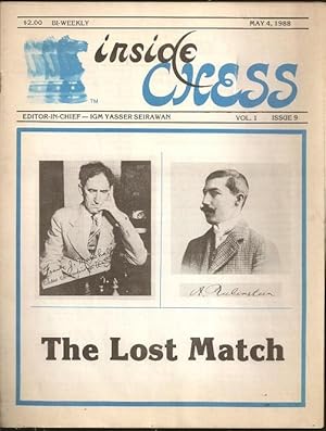 Seller image for The Lost Match: Rubinstein v Marshall 1908 in Inside Chess Volume 1 Issue 9 for sale by The Book Collector, Inc. ABAA, ILAB