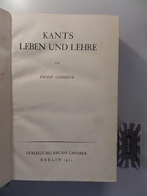 Bild des Verkufers fr Kants Leben und Lehre. zum Verkauf von Druckwaren Antiquariat