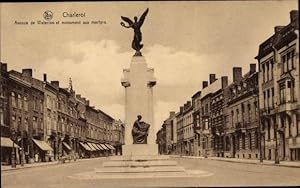 Seller image for Ansichtskarte / Postkarte Charleroi Wallonien Hennegau, Avenue de Waterloo, monument aux martyrs for sale by akpool GmbH