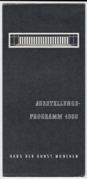 Seller image for HAUS DER KUNST MNCHEN AUSSTELLUNGSPROGRAMM 1960. Flyer / Faltblatt / Prospekt for sale by Antiquariat ExLibris Erlach Eberhard Ott