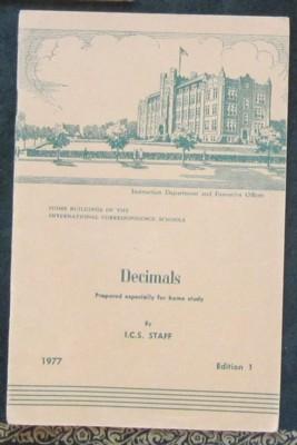 Imagen del vendedor de Decimals, 1977, Edition 1 a la venta por Reflection Publications