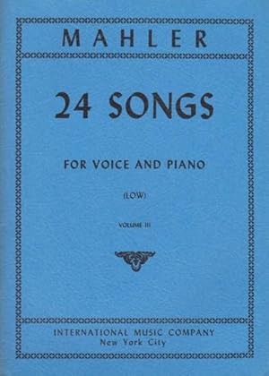 24 Songs for Voice and Piano - Volume III Low Voice