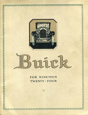 Immagine del venditore per BUICK FOR NINETEEN TWENTY-FOUR venduto da BUCKINGHAM BOOKS, ABAA, ILAB, IOBA