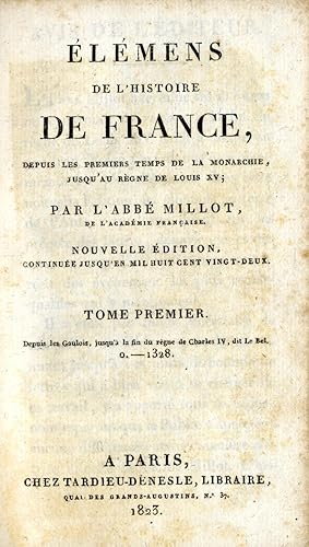 ÉLEMENS DE L'HISTOIRE DE FRANCE.