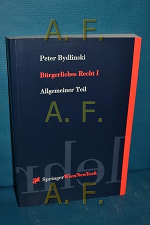 Imagen del vendedor de Brgerliches Recht Teil 1: Allgemeiner Teil a la venta por Antiquarische Fundgrube e.U.