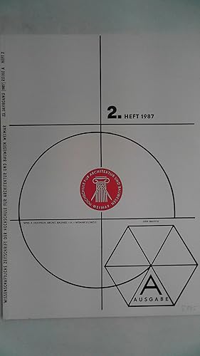 Bild des Verkufers fr Wissenschaftliche Zeitschrift der Hochschule fr Architektur und Bauwesen Weimar 33. Jahrgang 1987 Reihe A Heft 2, zum Verkauf von Antiquariat Maiwald