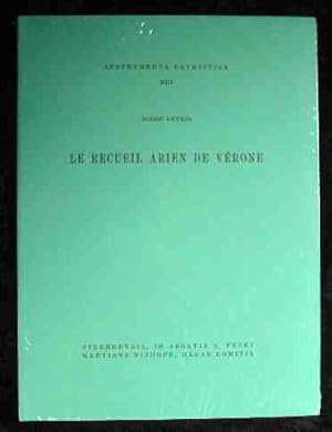 Bild des Verkufers fr Instrumenta Patristica XIII. LE RECEUIL ARIEN DE VERONE. zum Verkauf von Roland Antiquariat UG haftungsbeschrnkt