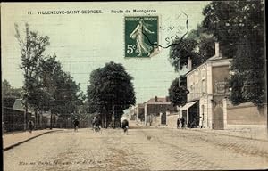 Ansichtskarte / Postkarte Villeneuve Saint Georges Val de Marne, Route de Montgeron