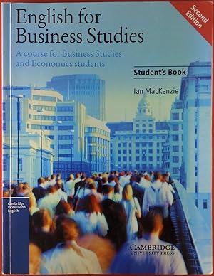 Bild des Verkufers fr English for Business Studies. A course for business Studies and Economics students. Students Book. Second Edition zum Verkauf von biblion2