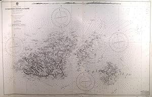 GUERNSEY, HERM AND SARK. Large sea chart of Guernsey, Herm and Sark, surveyed by F. W. Sidney i...