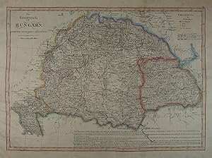 Das Königreich Hungarn samt den vereinigten Laendern. Grenzkolorierte Kupferstichkarte von Joseph...