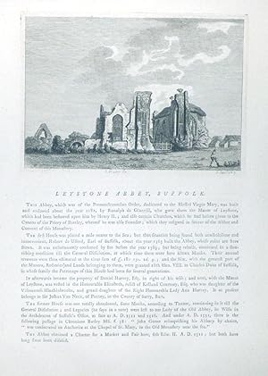 Immagine del venditore per The Antiquities of England and Wales - LEYSTONE ABBEY, SUFFOLK venduto da Portman Rare Books