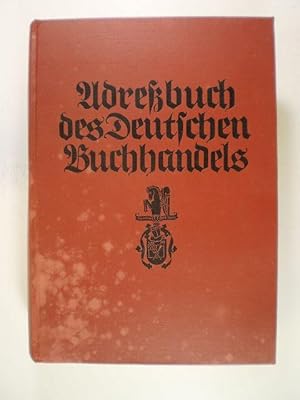 Adressbuch des Deutschen Buchhandels. Sechsundneunzigster Jahrgang