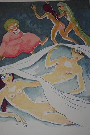 Seller image for KEES VAN DONGEN GRAVURE REVEIL FEMMES CANNE A SUCRE MILLE NUITS ET UNE NUIT K49 for sale by Librairie RAIMOND