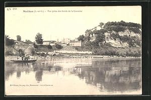 Carte postale Meilhan, Vue prise des bords de la Garonne