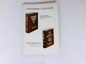 Stammfolgen-Verzeichnisse für das Genealogische Handbuch des Adels, Band 1 - 42, und das Deutsche...