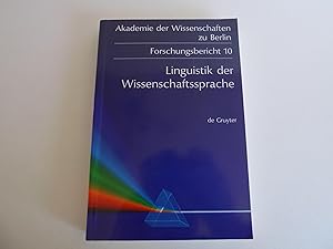 Immagine del venditore per Linguistik der Wissenschaftssprache (= Akademie der Wissenschaften zu Berlin, Forschungsbericht 10). venduto da Antiquariat Rolf Bulang