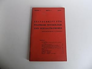 Immagine del venditore per Zeitschrift fr politische Psychologie und Sexualkonomie, Band 1, Heft 1. venduto da Antiquariat Rolf Bulang