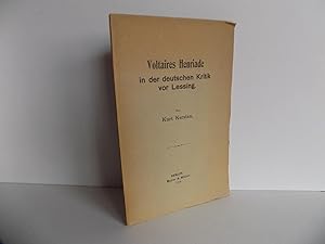 Voltaires Henriade in der deutschen Kritik vor Lessing.