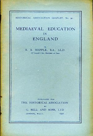 Seller image for Mediaeval Education in England for sale by Godley Books