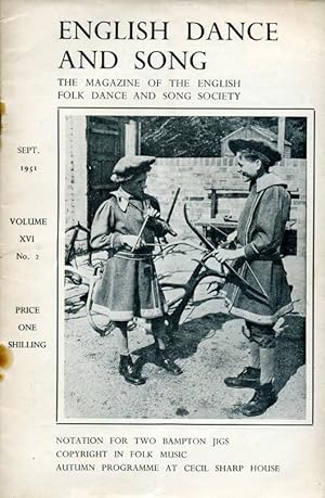 Immagine del venditore per English Dance and Song :The Magazine of the English Folk Dance and Song Society : Vol XVI No 2 Sept 1951 venduto da Godley Books