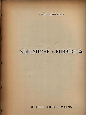 Seller image for Statistiche e pubblicit for sale by Miliardi di Parole