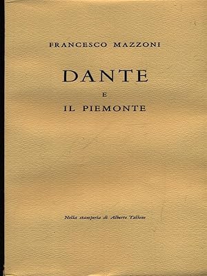 Immagine del venditore per Dante e il Piemonte venduto da Miliardi di Parole