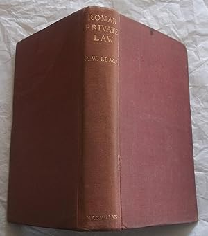 Seller image for ROMAN PRIVATE LAW: FOUNDED ON THE INSTITUTES OF GAIUS AND JUSTINIAN for sale by CHESIL BEACH BOOKS
