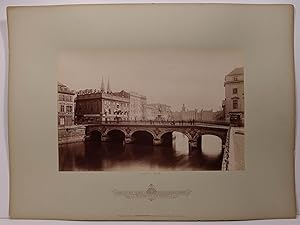 Blick vom Königl. Schloss nach der Kurfürstenbrücke. Original - Photographie. Vintage.