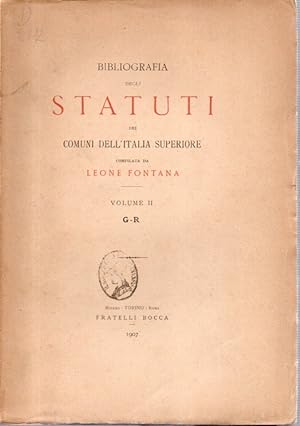 Bibliografia degli statuti dei comuni dell'Italia superiore