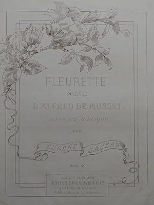 Seller image for SAUZAY Eugne Fleurette Chant Piano ca1880 for sale by partitions-anciennes