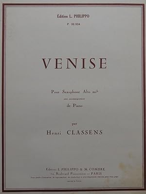 Seller image for CLASSENS Henri Venise Saxophone Piano for sale by partitions-anciennes