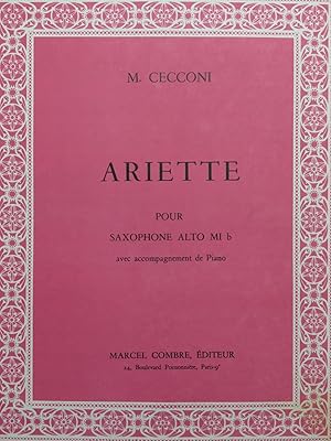 Bild des Verkufers fr CECCONI Monic Ariette Saxophone Piano 1962 zum Verkauf von partitions-anciennes