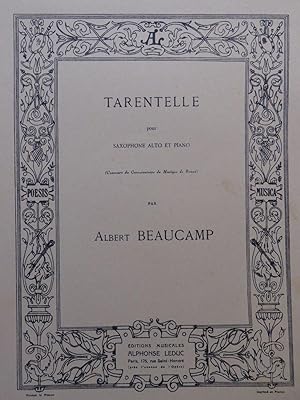 Imagen del vendedor de BEAUCAMP Albert Tarentelle Piano Saxophone 1951 a la venta por partitions-anciennes